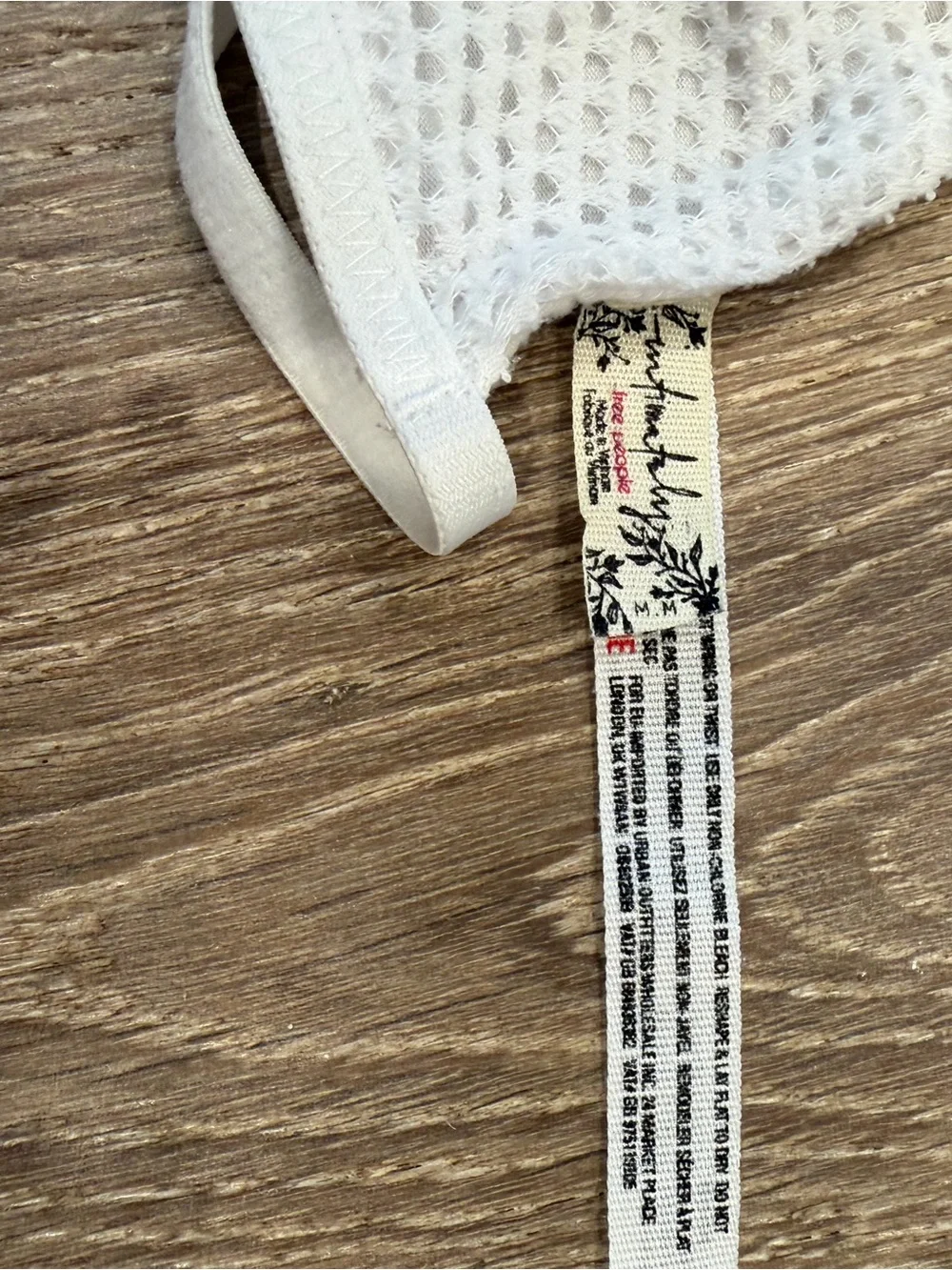 Free People White Mesh Triangle Bralette